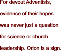 For devout Adventists, evidence of